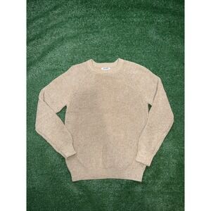 Old Navy Men's Beige Crewneck Knit Sweater Size Small Oatmeal